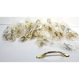 Cabinet Pulls Drawer Handles Bright Shiny Gold Tone Allison Brand # 14606 QTY 24